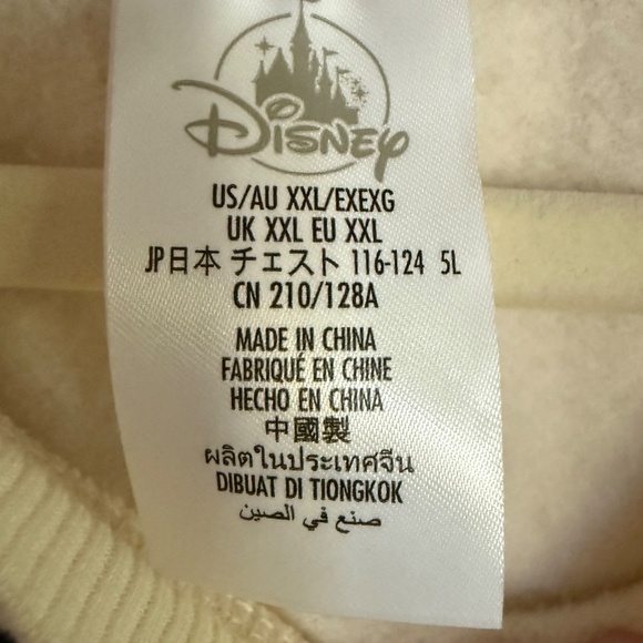 Disneyland Original Mickey Mouse Pullover Sweatshirt Cream Size XXL - Picture 8 of 12